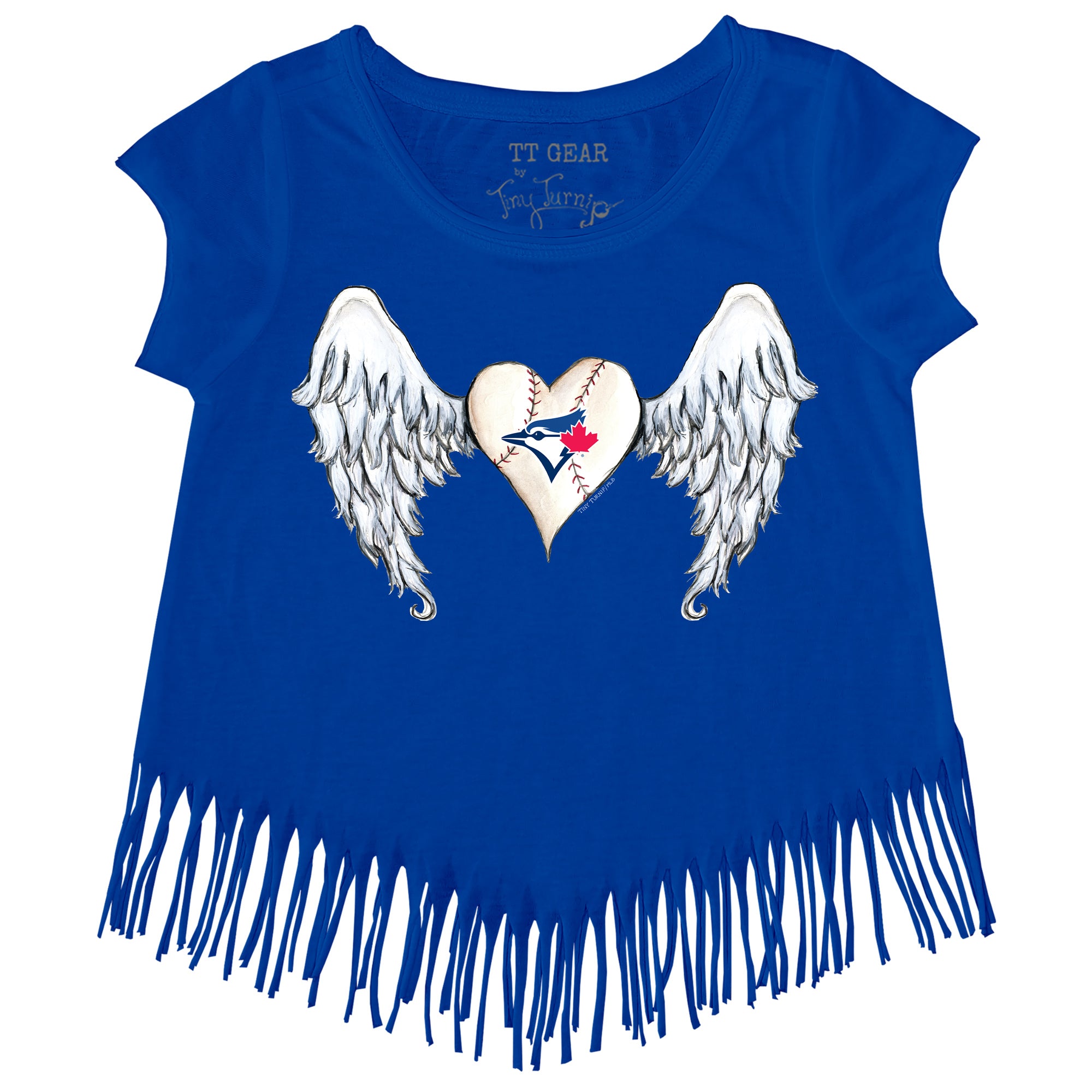 Toronto Blue Jays Tiny Turnip Youth Angel Wings T-Shirt - White