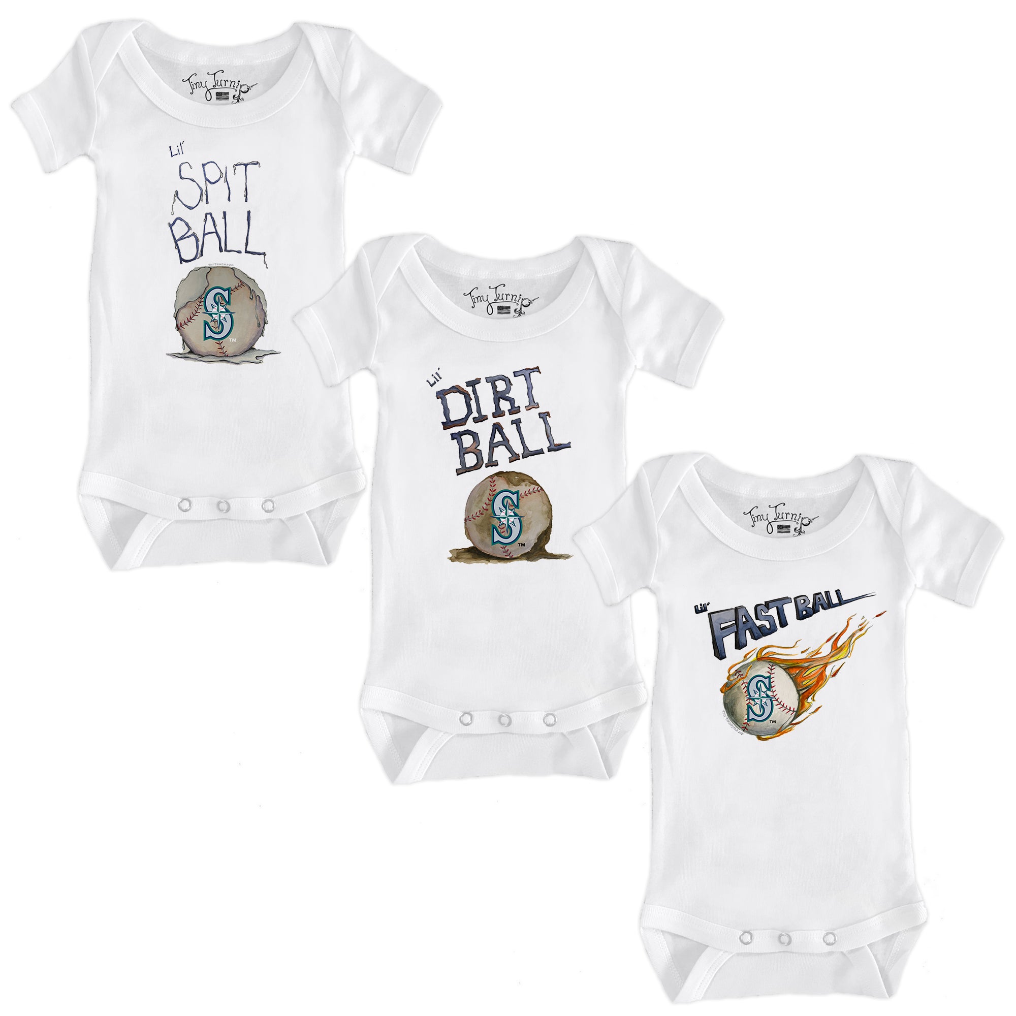 MLB Toronto Blue Jays Baby Girls' Bodysuit 3pk - 3-6M