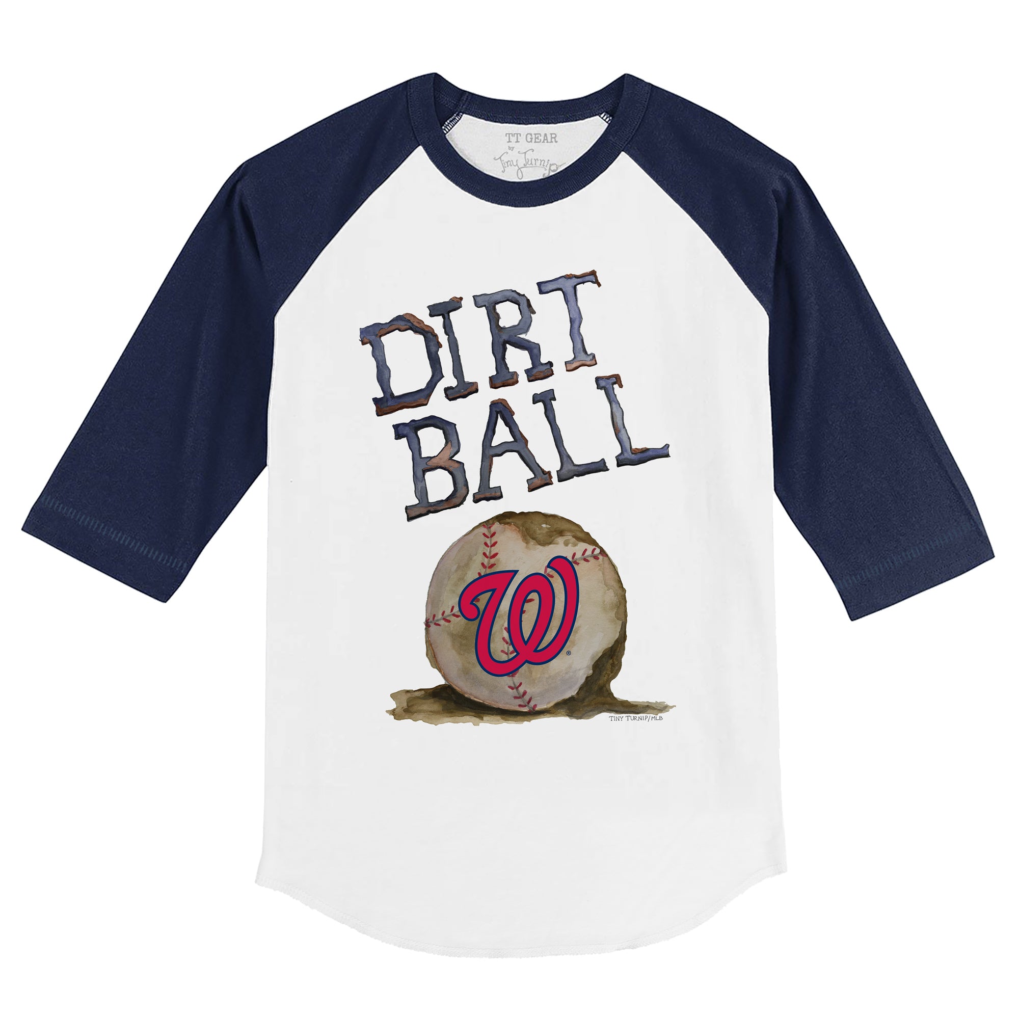 Washington Nationals Tiny Turnip Toddler Baseball Babes T-Shirt - White