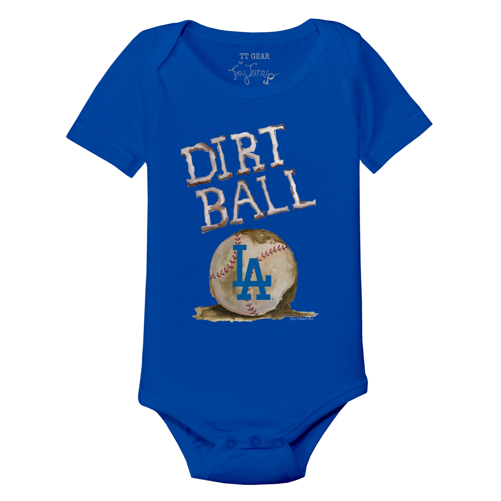 Los Angeles Dodgers Tiny Turnip Toddler Dirt Ball T-Shirt - White