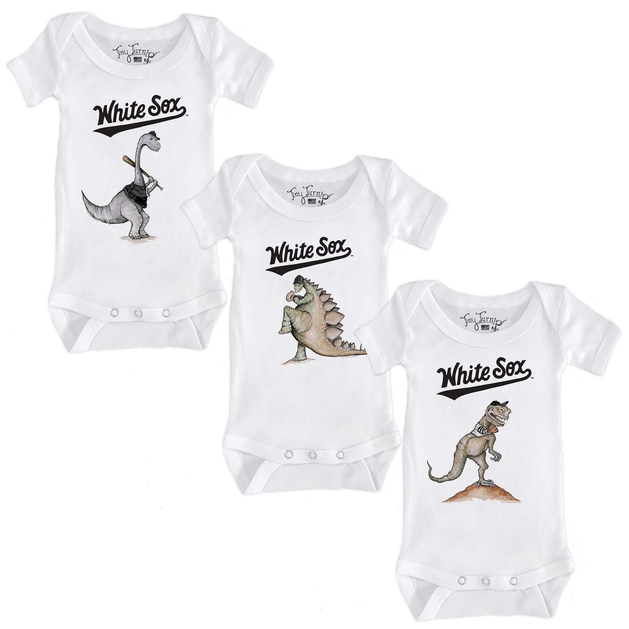 Infant Tiny Turnip White Chicago Sox Teddy Boy T-Shirt