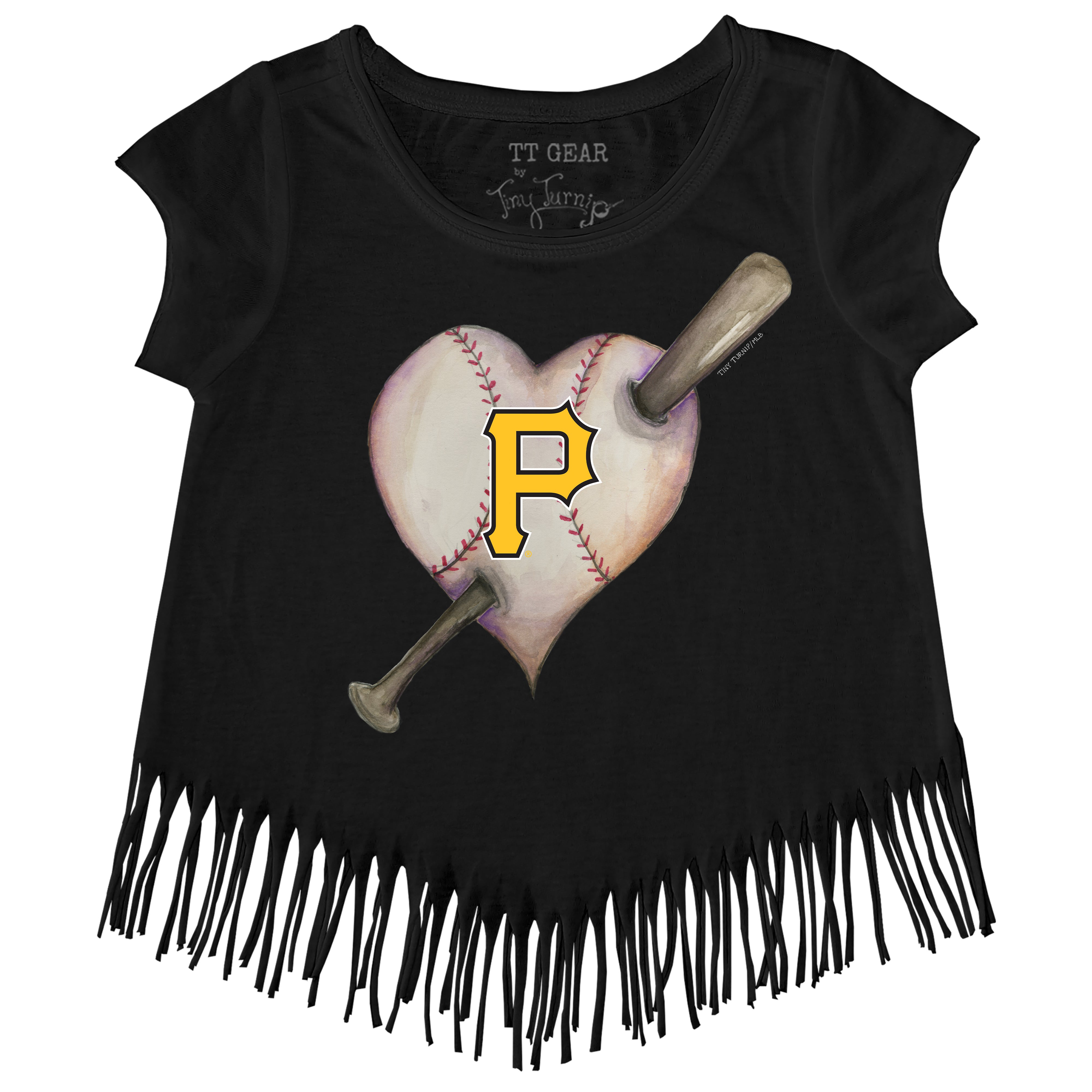 Toddler Tiny Turnip White Pittsburgh Pirates State Outline T-Shirt Size: 4T