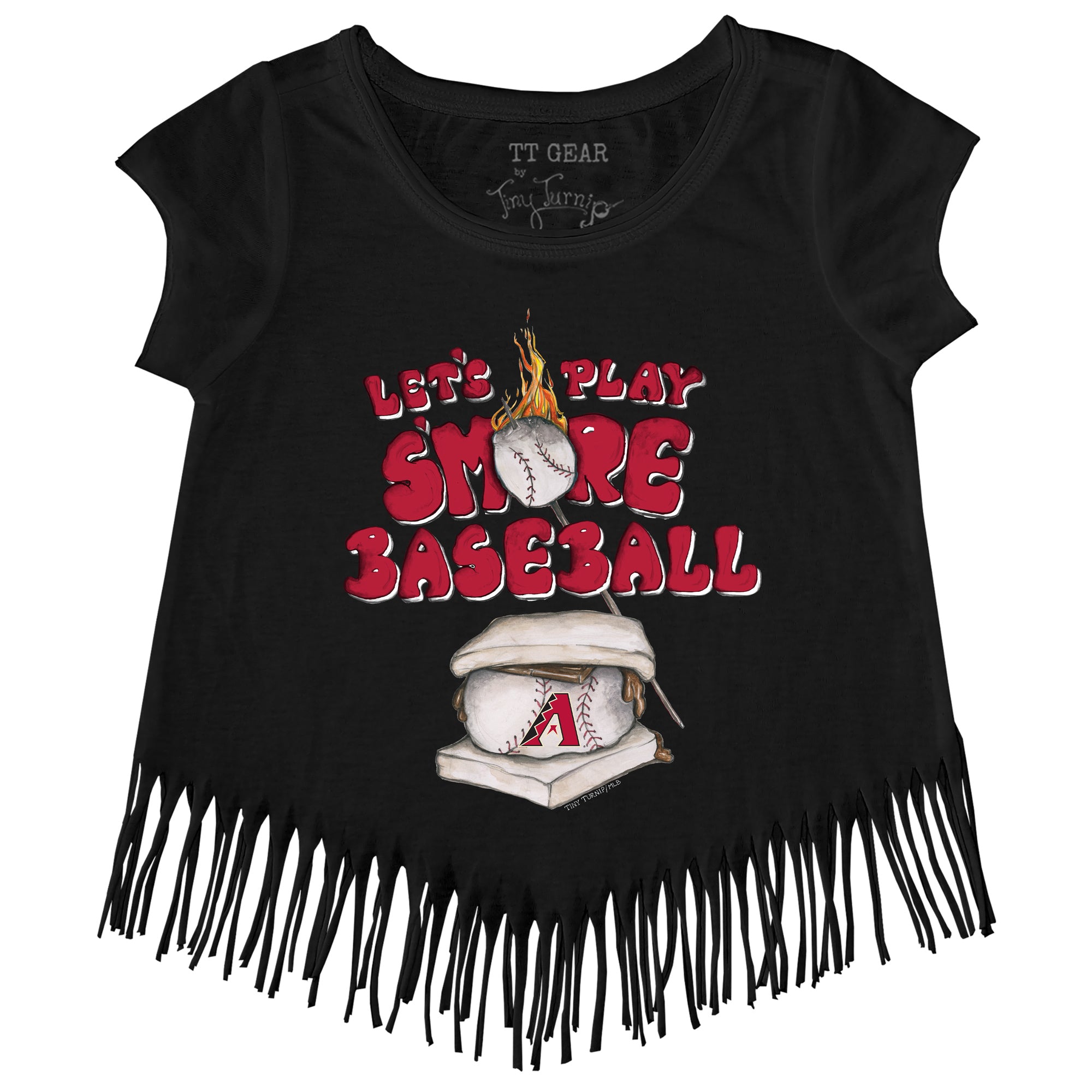 Arizona Diamondbacks Tiny Turnip Toddler State Outline 3/4-Sleeve