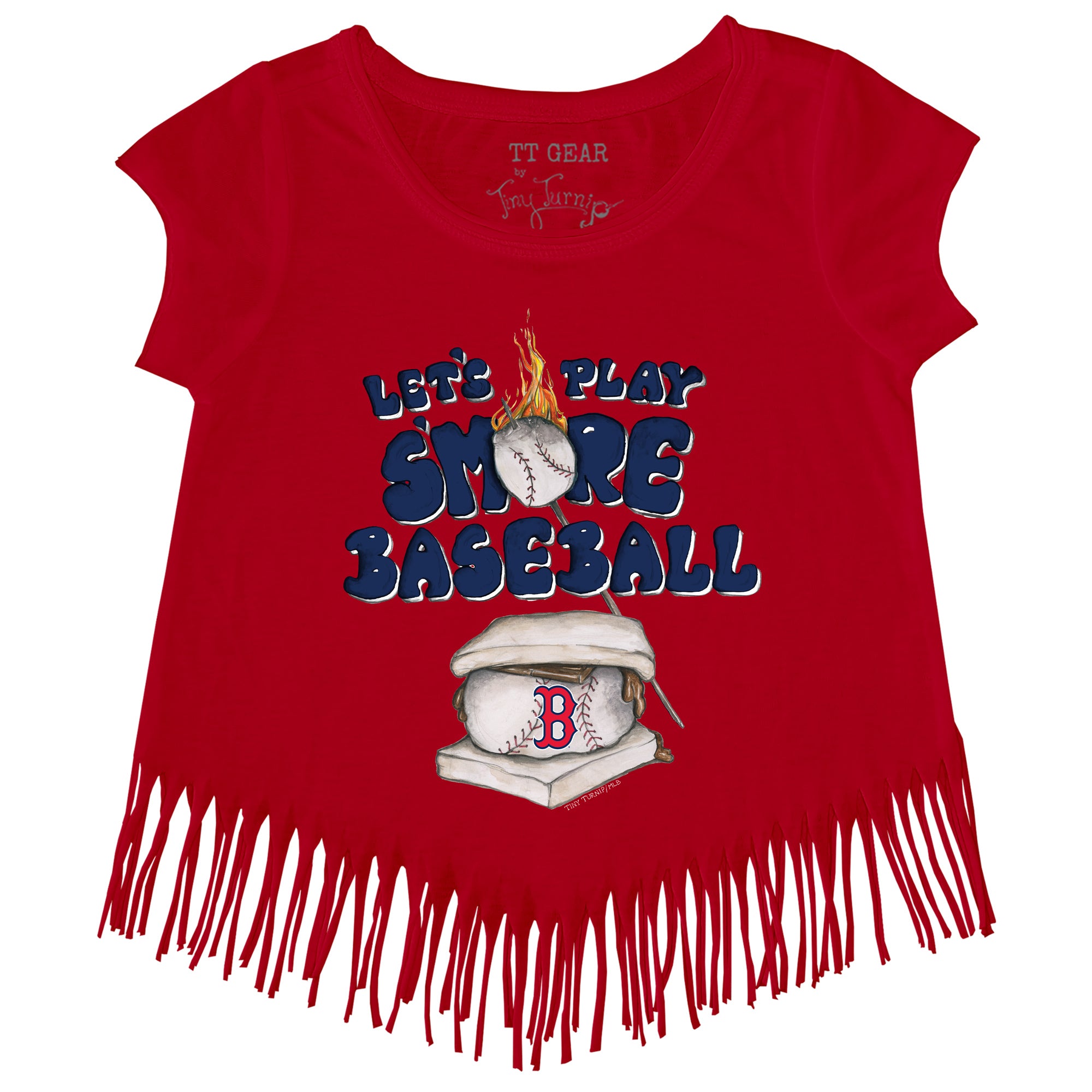 Boston Red Sox Tiny Turnip Toddler State Outline T-Shirt - White
