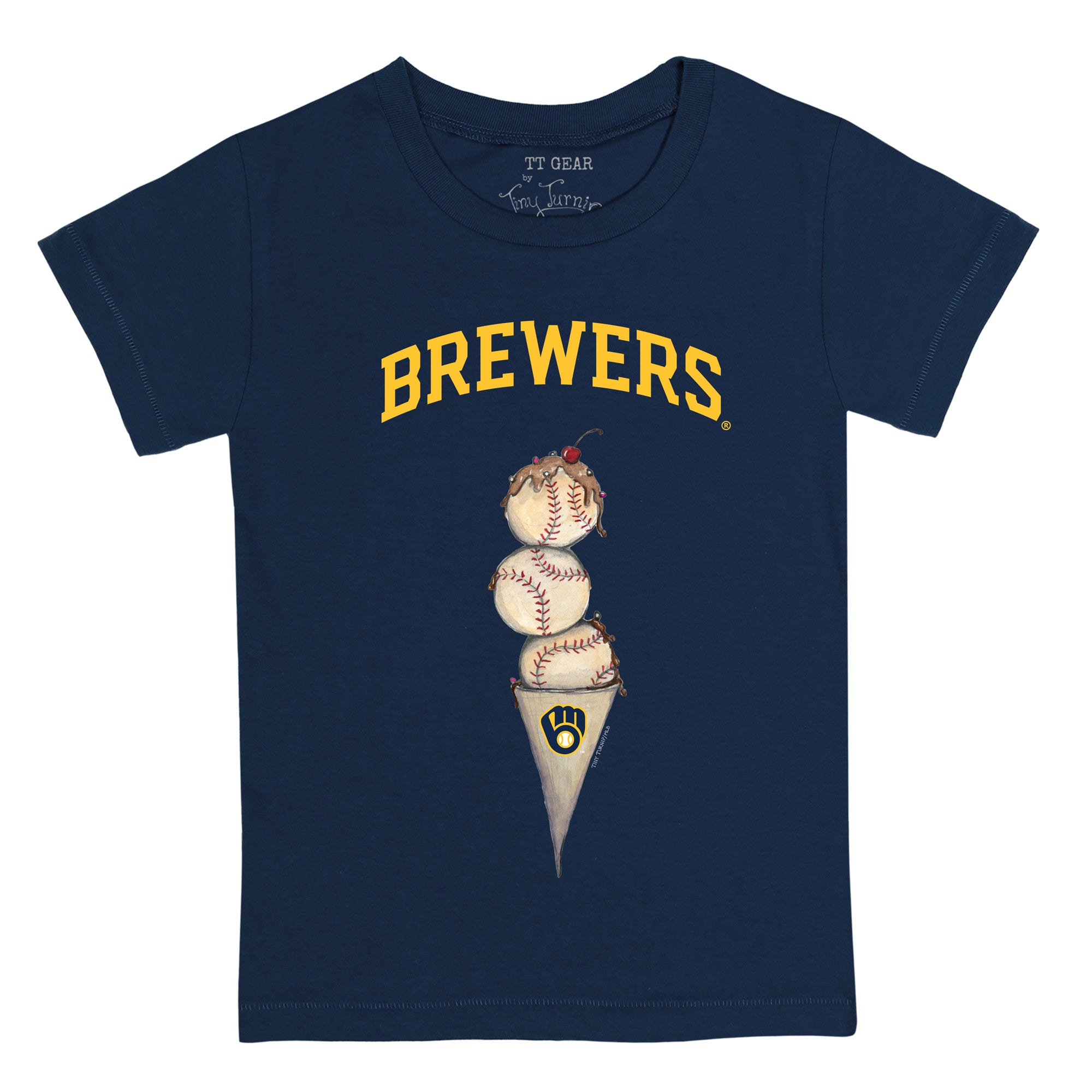Lids Milwaukee Brewers Tiny Turnip Women's Triple Scoop T-Shirt - White