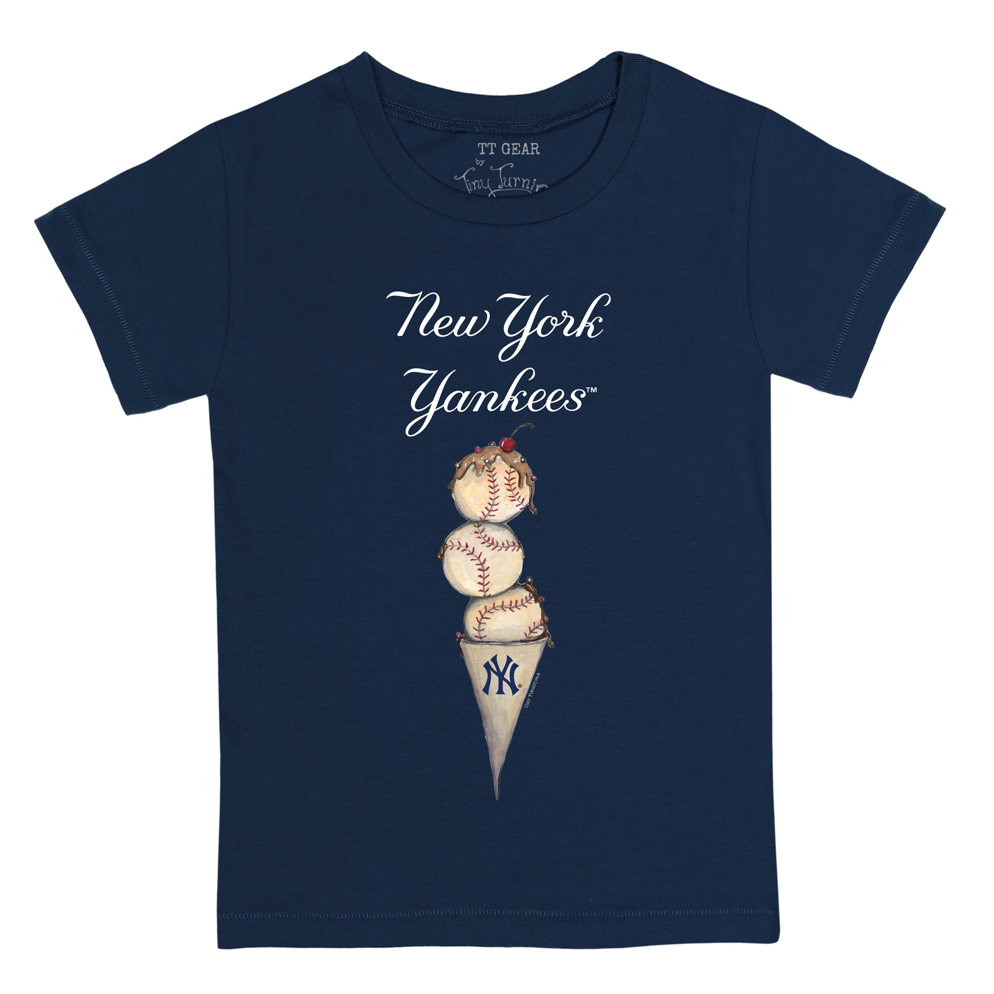 Lids New York Yankees Tiny Turnip Toddler Sundae Helmet T-Shirt - White