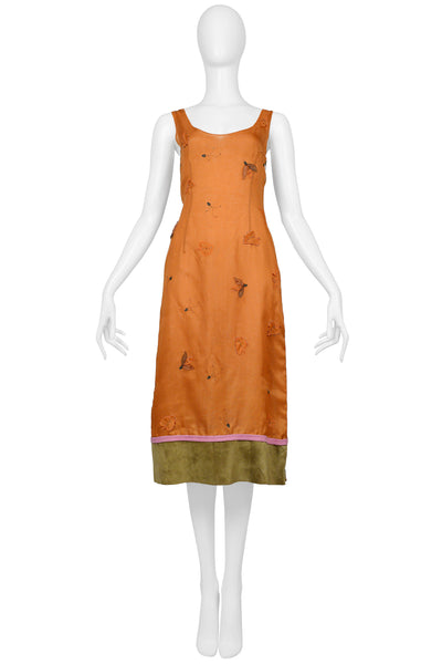 orange prada dress