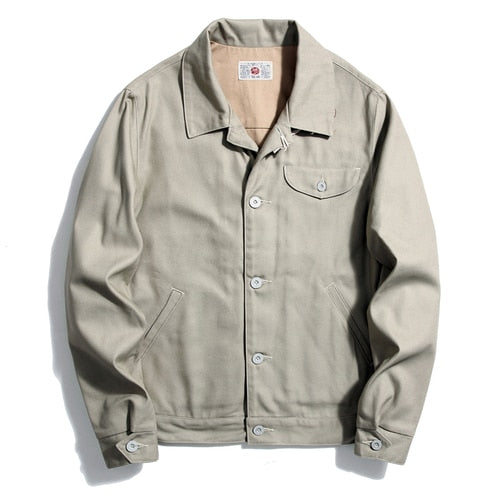 slim fit canvas jacket