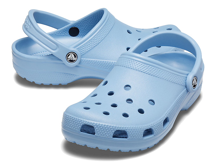chambray blue women's crocs