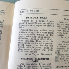Pavlova Cake Recipe from CWA Esk Valley Cookery Book