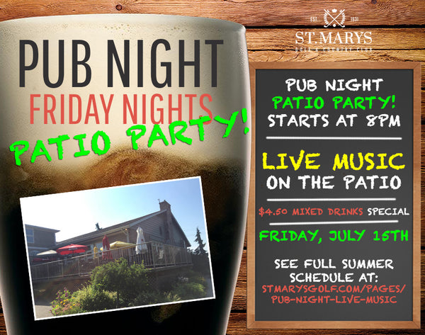 Pub Night Patio Party with Live Music
