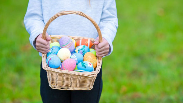 Kids easter basket eggs