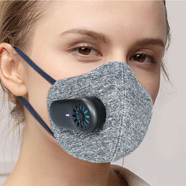 Fan-Powered Face Mask - Motorized Fan Air Purifier Masks are Reusuable