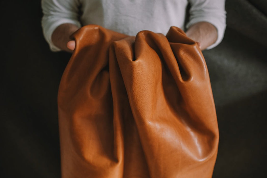 Vegetable tanned leather