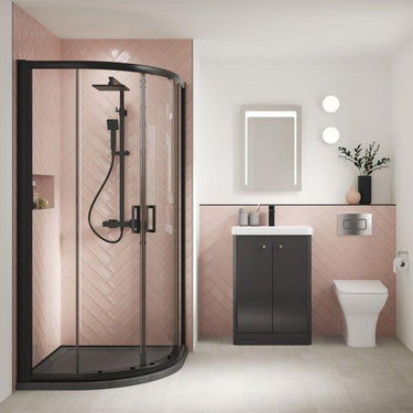 black quadrant shower enclosure bathroom suite