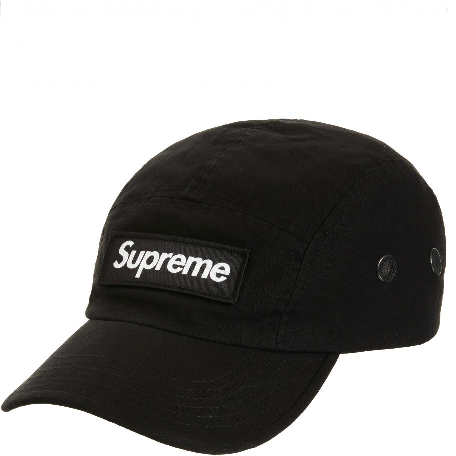 supreme military camp cap black