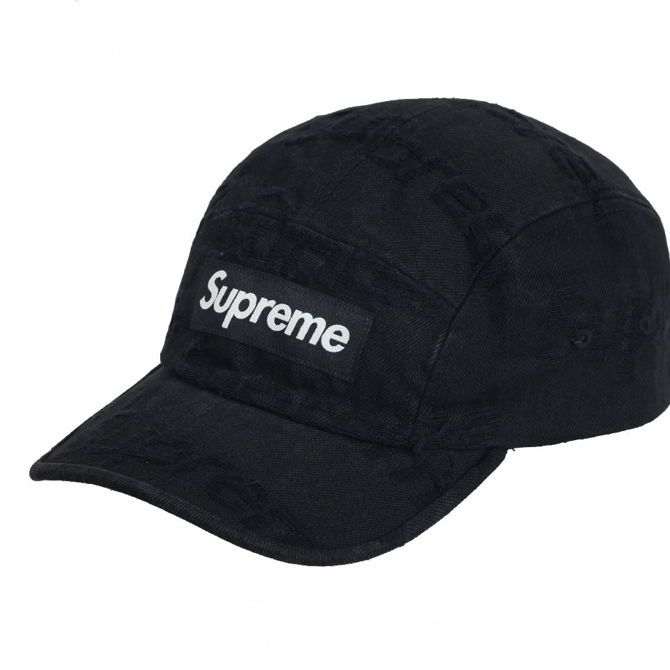 Frayed Logos Denim Camp Cap