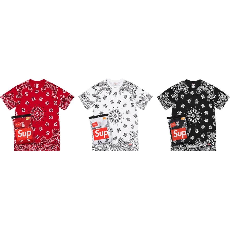 Supreme®/Hanes® Bandana Tagless Tees 3 | organicway.co.th