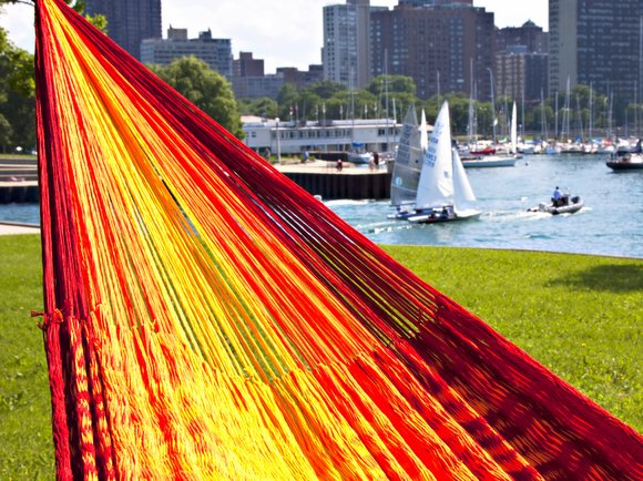 Rope hammocks aren't this colorful