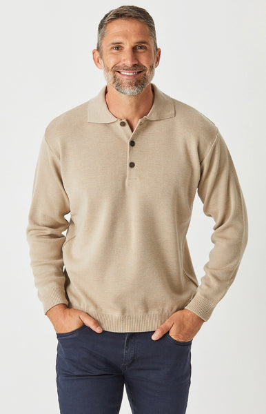 merino wool polo sweater mens