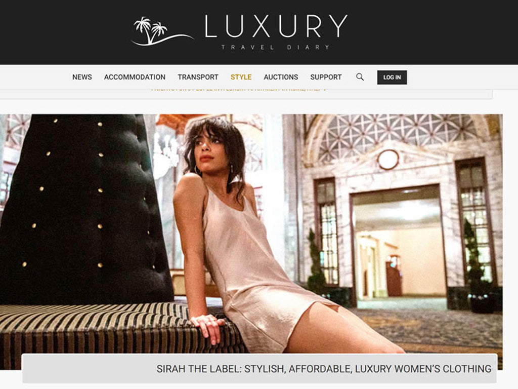 Screenshot of our edit at the Travel Luxury Diary website.