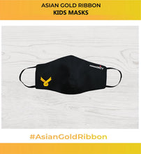 Load image into Gallery viewer, Asian Gold Ribbon Kids Masks (5 colours!)
