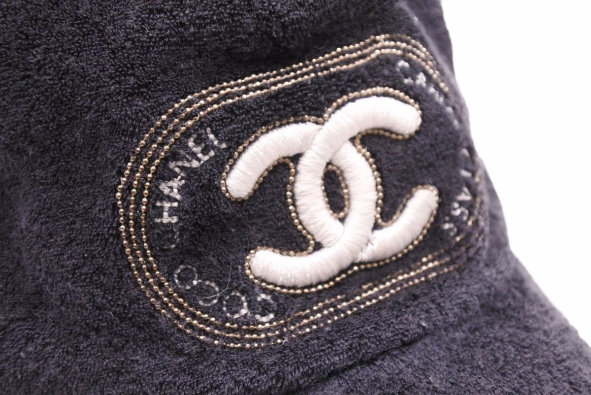 美品】CHANEL レザー キャップ ココマーク S ブラック | www