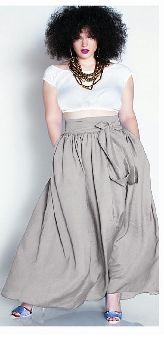 High Waist Belted Maxi Skirt Jibri Jibri Online 3989