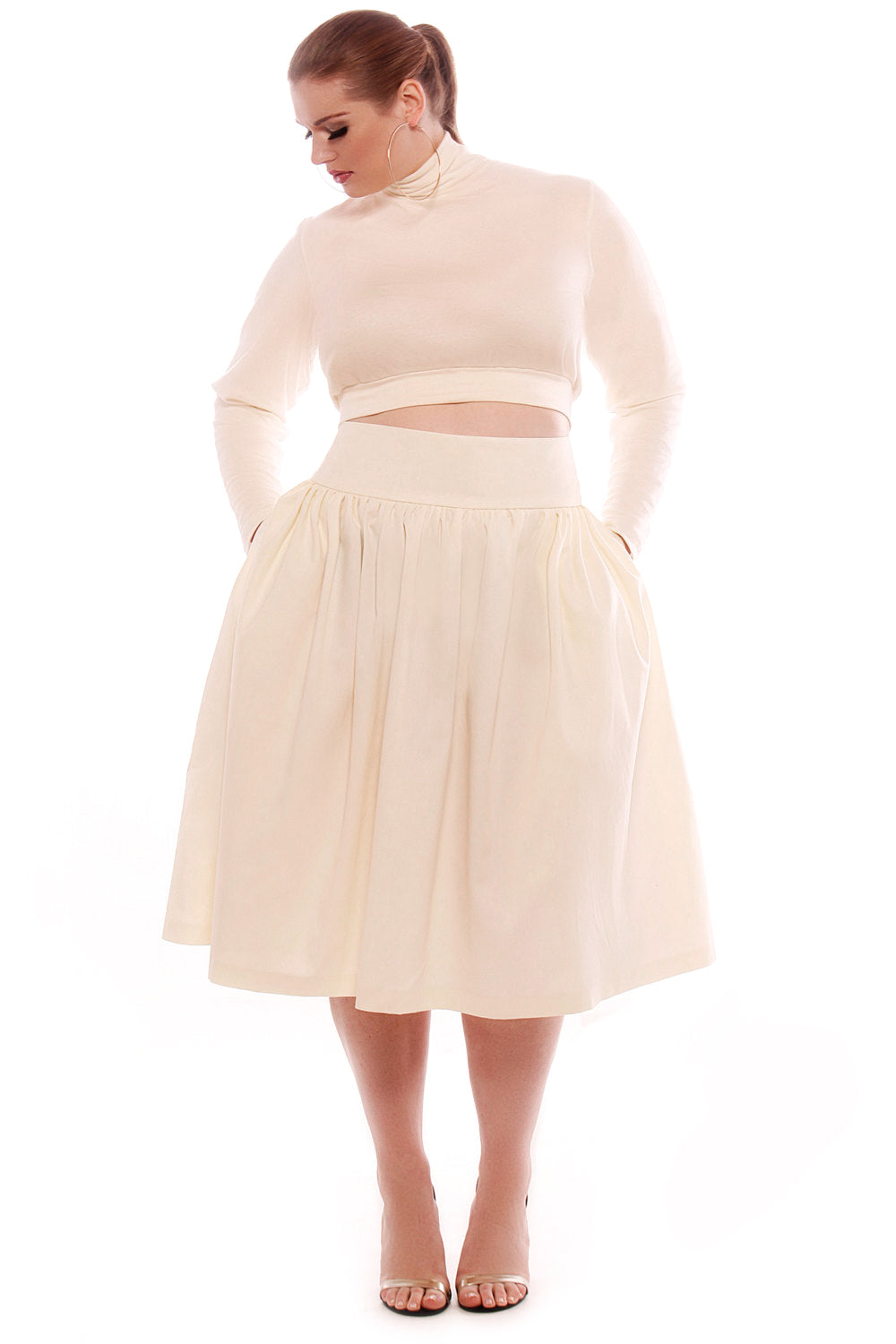 High Waist Flare Skirt Jibri Online 6899