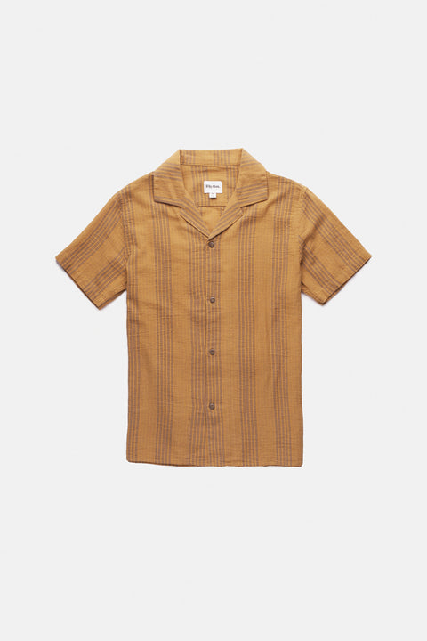 Vacation Stripe Ss Shirt Vintage Yellow