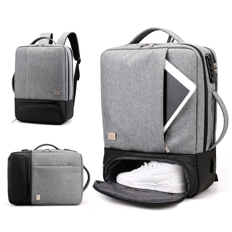 laptop backpack with shoe compartment