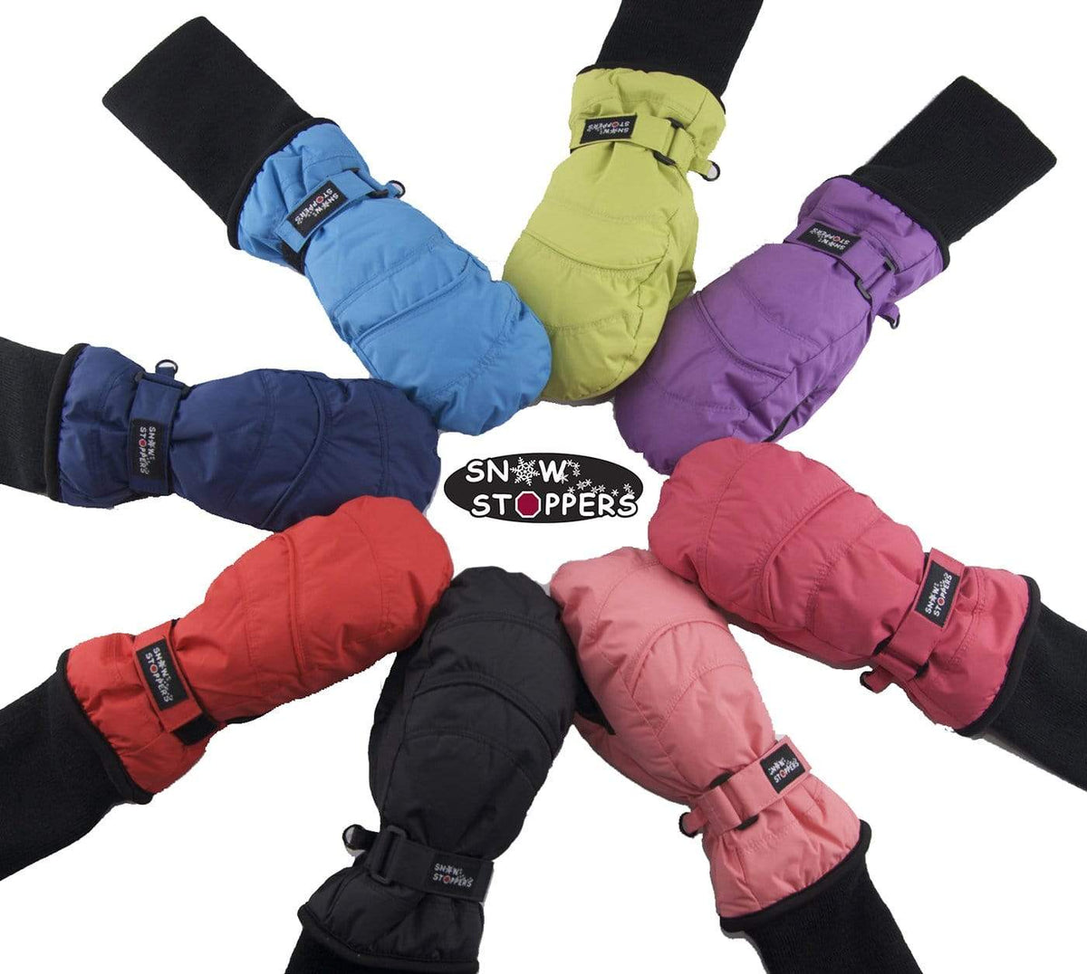 SnowStoppers Kids Waterproof Stay On Winter Nylon Mitten 
