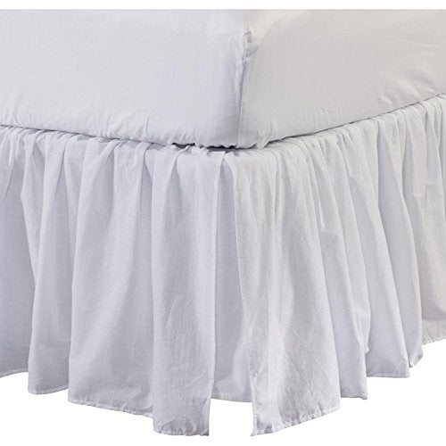 split corner bed skirt queen white