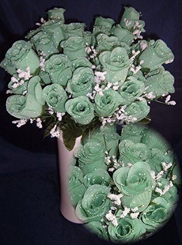 mint green flower arrangements