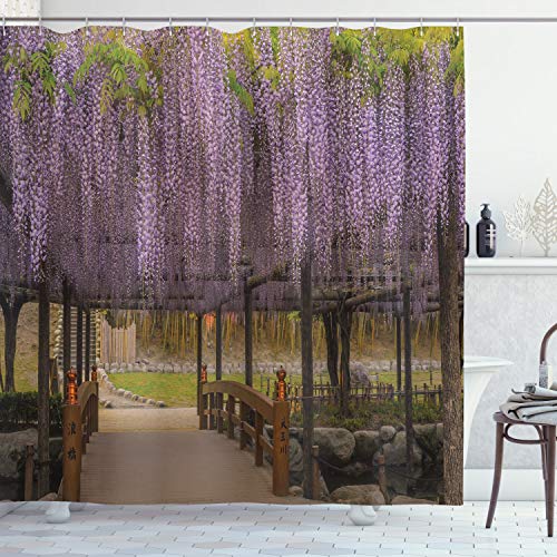 purple and brown bathroom set