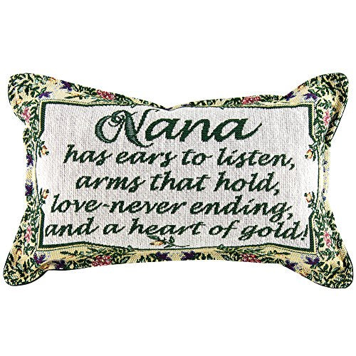 Nana Heart of Gold Decorative Tapestry Toss Pillow Made in the USA SKU P80-963