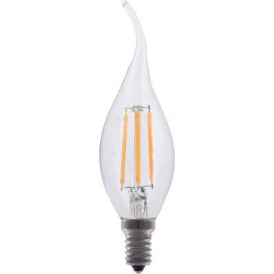 LED Filament BA11 320 Deg, Dimmable, 2700K, E12, Clear | Green Lighting Wholesale