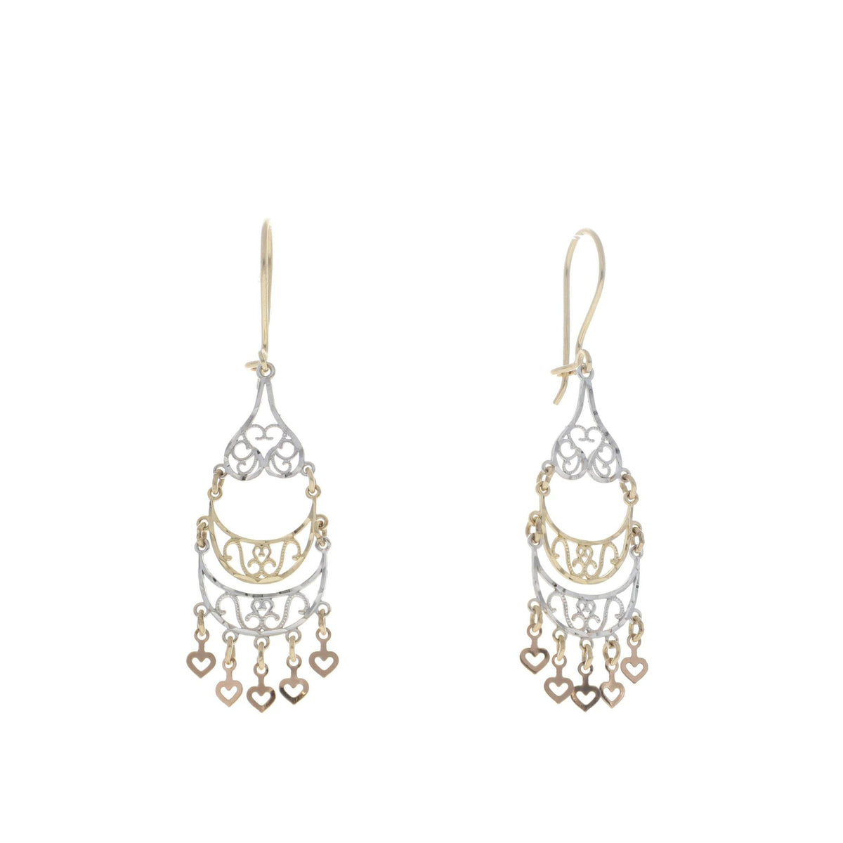 Aretes de Filigrana con Flores de Oro Florentino de 14k – Alnur Joyeria