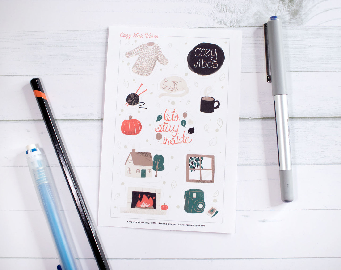 Cozy Fall Vibes Sticker Sheet