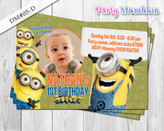 Minion inspired DIGITAL invitation for Minions birthday - DIY (Blue)