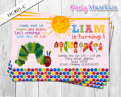 The Hungry Caterpillar Invitations, Hungry Caterpillar Invite for Hungry Caterpillar Birthday - DIY PRINTABLE