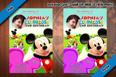 MICKEY MOUSE Photo Invitation, Mickey Mouse Clubhouse Birthday (4x6)
