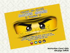 Ninjago invitation for Red Ninja