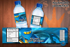 Ninjago Water Bottle Label - (Zane)