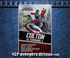 Avengers Invitation - Birthday party printable card