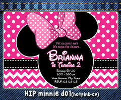 MINNIE Birthday Invitation (Choose 1 design) digital