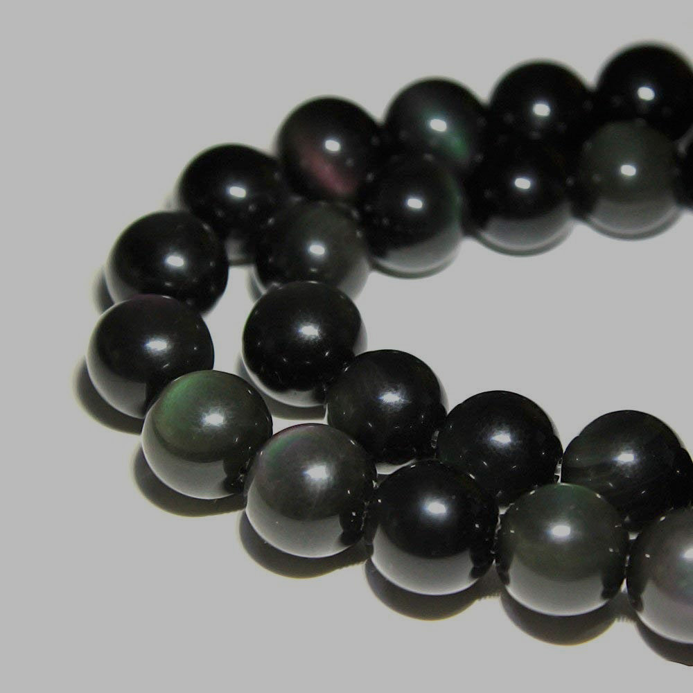 AAA Quality Blue Obsidian Stone Round Smooth Beads Smooth 4-5mm Strand 13" ABB 