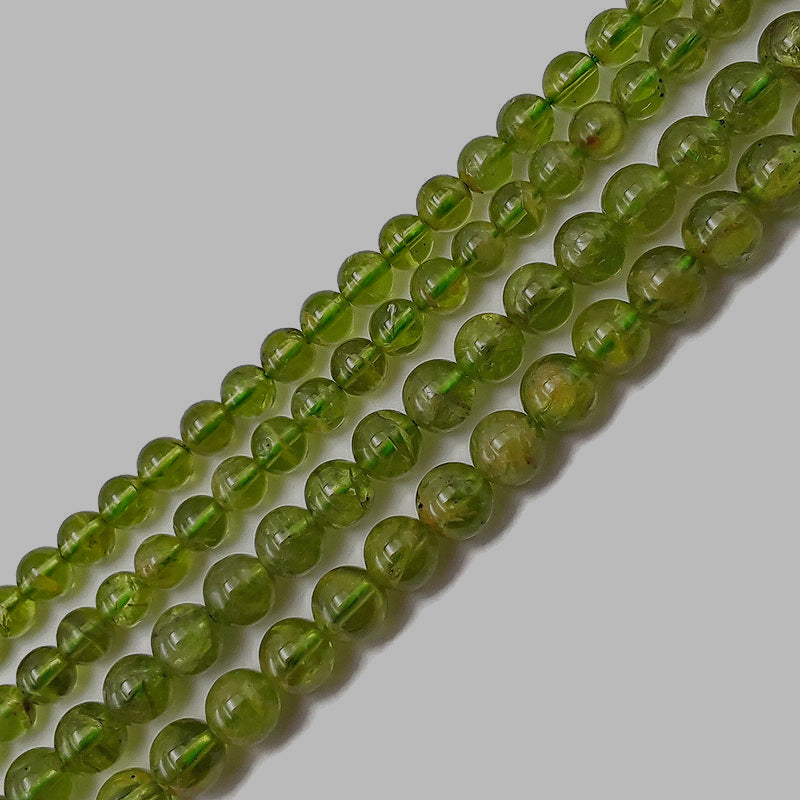 Natural Gemstone Peridot Olivine Round Beads 4mm 6mm 8mm 10mm 12mm 14mm 15.5" 