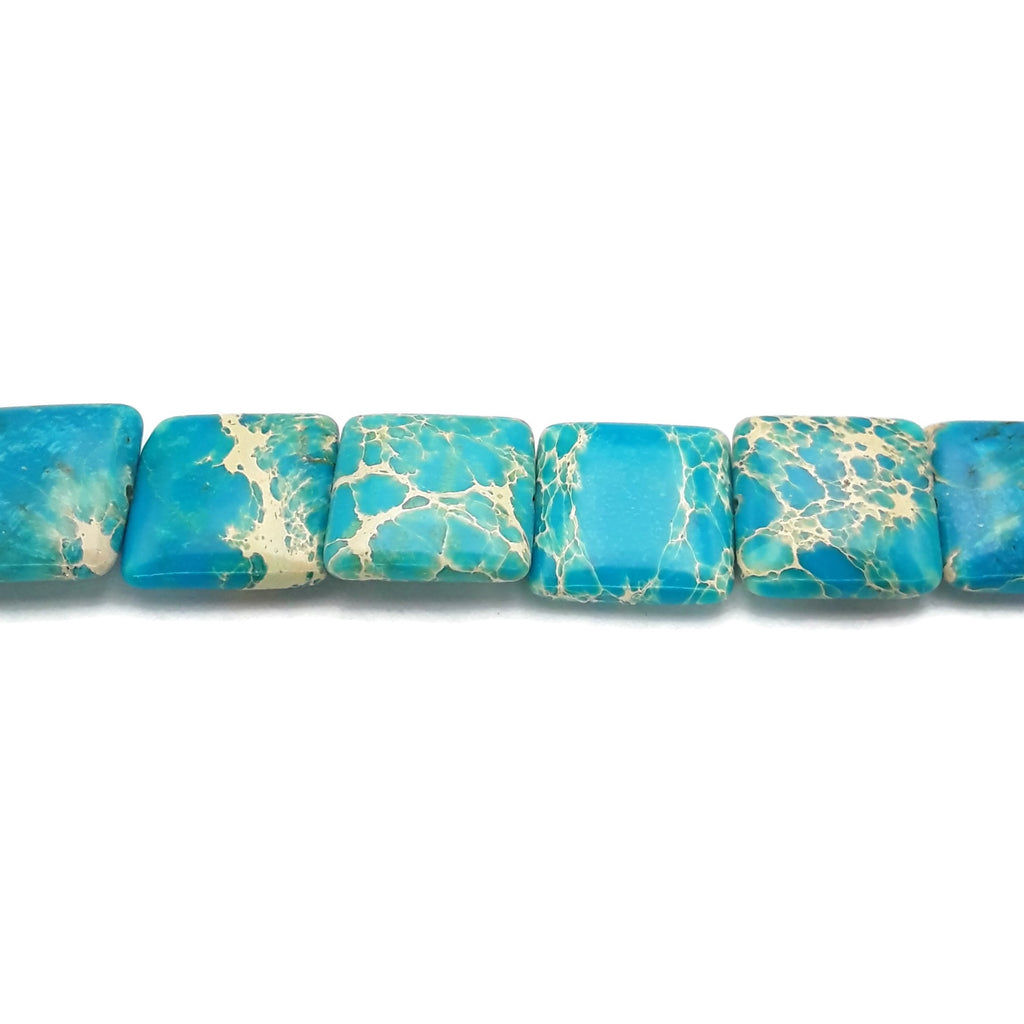 Natural Sea Sediment Jasper Gemstone Square Cube Loose Beads 15.5'' Pick Color 