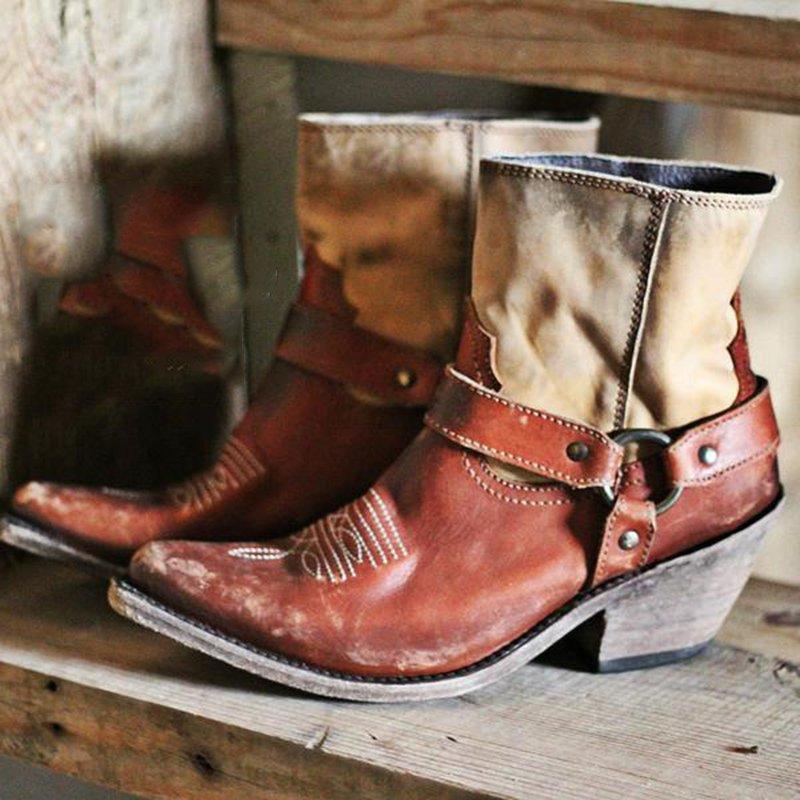 block heel western boots